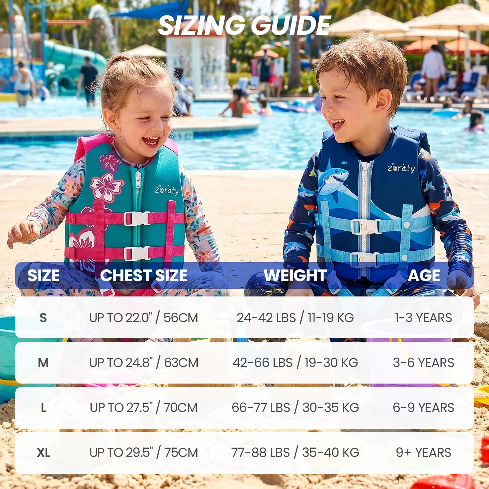 Amazon.com : Zeraty Toddler Swim Vest Neoprene Kids Float Jacket